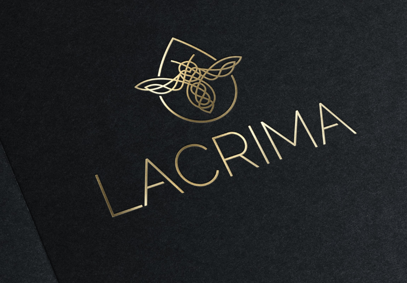 návrh loga a písma pro značku Lacrima